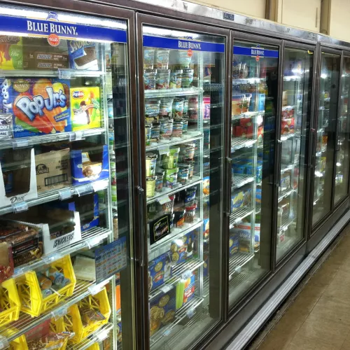 The new lighting in coolers is estimated to save Reidy's 22,000 kWh/year