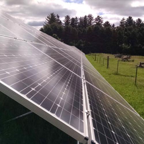 Solar installation at Ronningen Dairy Farm