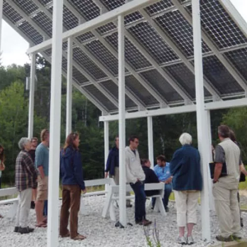 CERTs solar array tour at Deep Portage