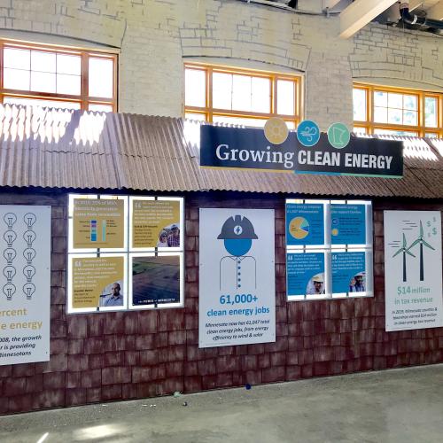 growing clean energy display