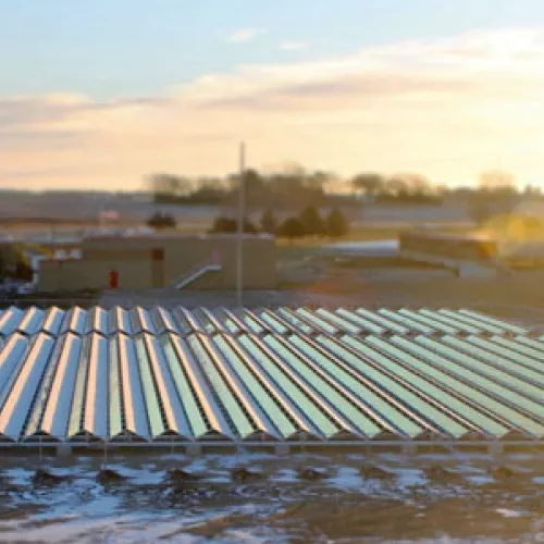 Brownfield solar array in Hutchinson