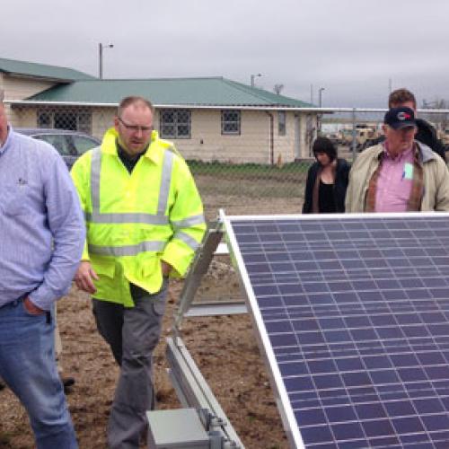 Touring the solar array that powers the Hutchinson wastewater treatment plant