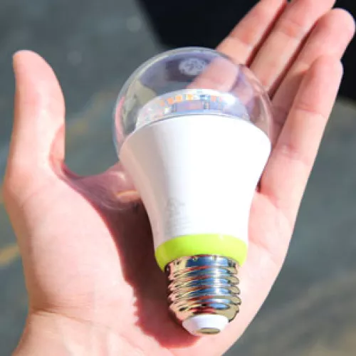 Installing efficient lighting is one measure Springer has taken in his buildings