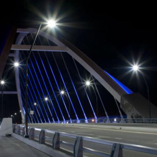 LED lighting on Lowry Avenue Bridge in Minneapolis | Credit: Joe Ferrer/Getty Images
