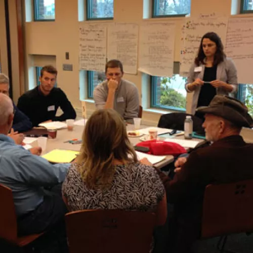 Attendees discuss our energy future
