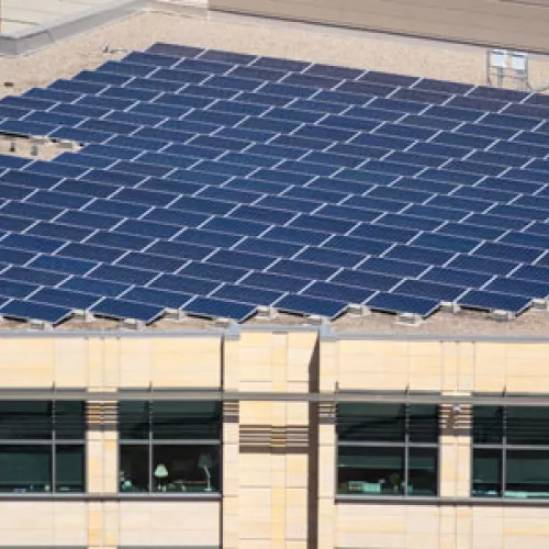 The state of Minnesota recently installed solar panels on the roof of a legislative office building.
