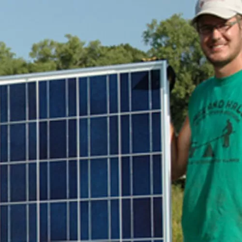 SciTechsperience intern with TruNorth solar