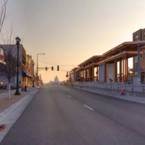 A look down University Avenue