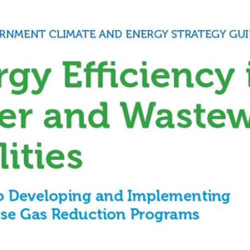 Energy efficiency in water and wastewater facilities: new guide available
