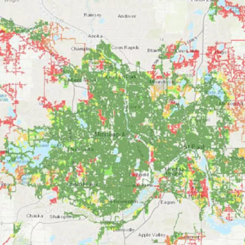 Map of Xcel Energy’s hosting capacity analysis