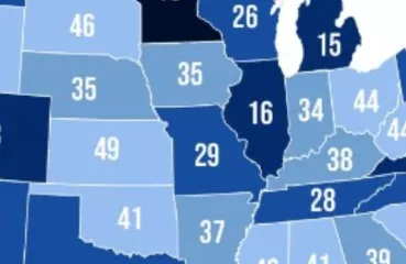 Snapshot of ACEEE 2022 energy efficiency state rankings