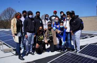 North High community solar garden, students and teachers