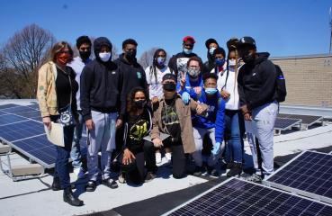 North High community solar garden, students and teachers