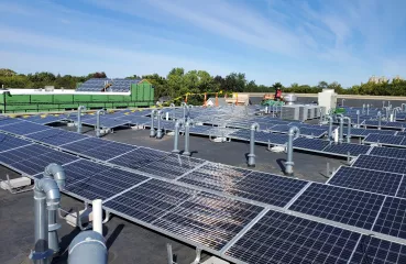 solar panel on roof