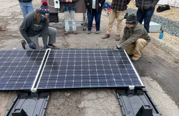 Grand Marais Solar Workforce Training Participant