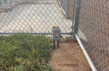 A new dugout electrical outlet. 