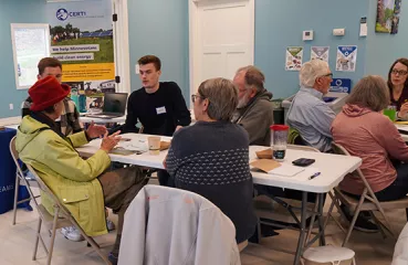 people gathered at a table