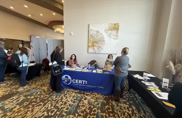 Anna and Jennifer tabling at Women in Ag