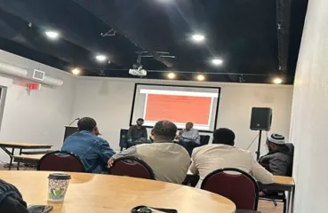 Community Grassroots Solutions hosts a clean energy empowerment presentation. 