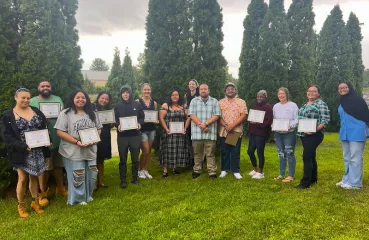 Recent home energy career training graduation, photo courtesy of the Center for Energy and Environment