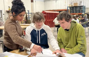 Just Housing’s Leah Karmaker teaches local students about high-performance building design