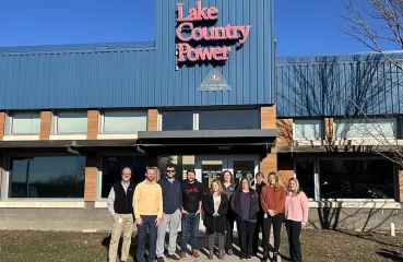United Way Employees outside Lake Country Power’s Mountain Iron Office.