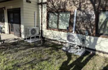 HVAC system outside the apartment complex