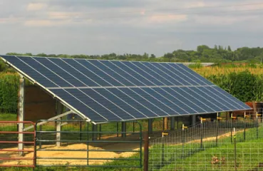 Solar installation at Bridgeview Farms