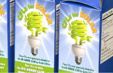 Go Green Club, of Austin High School, selling CFL's to raise funds for solar panels on their high school.