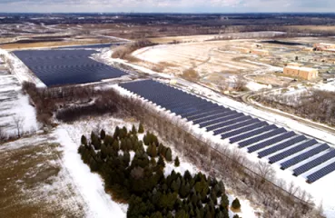 Community solar garden from above | Credit: Metropolitan Council