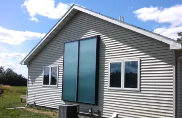 RREAL solar furnace installation on a Mille Lacs home