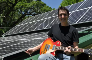 Joe Schertz of The School of Music and Mayhem plugs in to solar energy