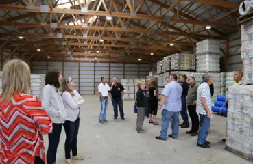 Participants learn about LED lighting at Blue Lake Plastics in Sauk Centre