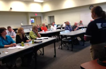 Sarah Hayden, Central CERT Coordinator, welcoming the crowd to the workshop