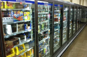 The new lighting in coolers is estimated to save Reidy's 22,000 kWh/year