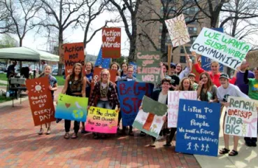 Students support the environment at 2016 EarthFest Expo in Rochester