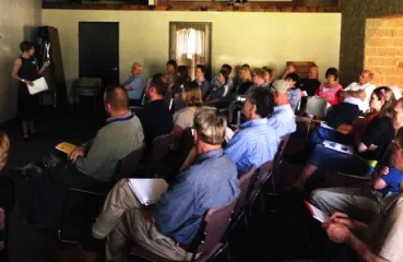 Attendees at Appleton solar event