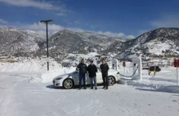 Pausing along the Electric Road Trip to get charged up!