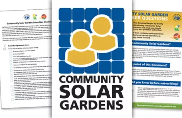 Community solar garden resources