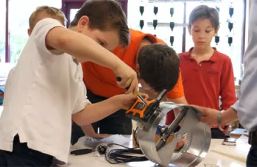 Students at Cyprus Classical Academy work on energy conservation project