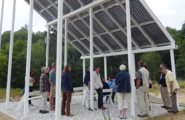 CERTs solar array tour at Deep Portage