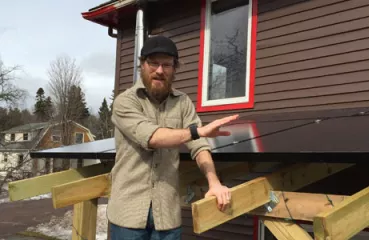 Grand Marais Mayor Jay Arrowsmith DeCoux talks about his new solar installation