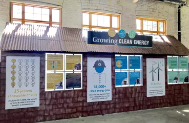growing clean energy display