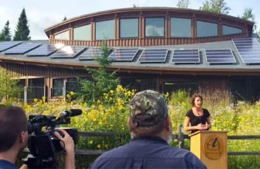 Hartley Nature Center in Duluth renovated its solar energy system and added battery backup