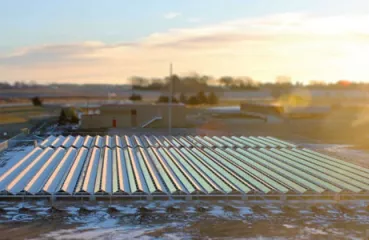 Brownfield solar array in Hutchinson
