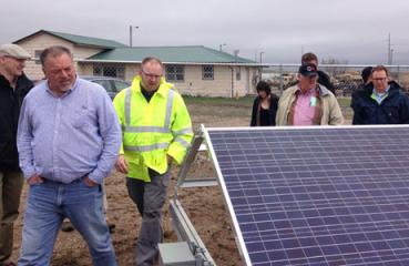 Touring the solar array that powers the Hutchinson wastewater treatment plant