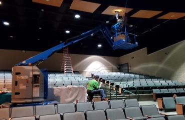 Installing LED at Paynesville Theater
