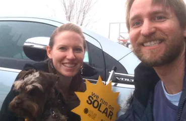 John and Rachel Egan - community solar subscribers to the Connexus Energy SolarWise program