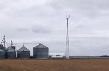 30kw solar and 10kw wind on Jorgenson Hog Farm in Westbrook, MN