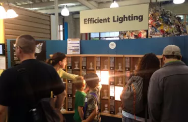 Lighting display at the Eco Experience building